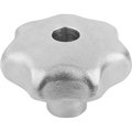 Kipp Star Grip, Form:D To DIN6336 D=M12, D1=63, H=42, Stainless Steel Blasted K0150.463123